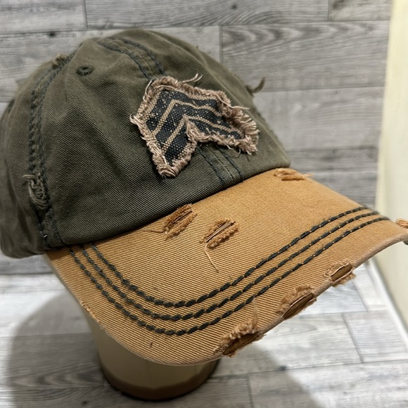 Kbethos vintage green army distressed baseball hat cap - Picture 2 of 7